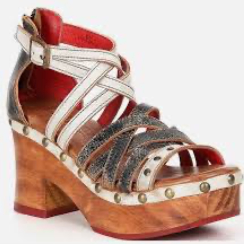 Bed Stu Antonelli Nectar Lux Leather Platform Sandals EUC Size 9 - Picture 4 of 11